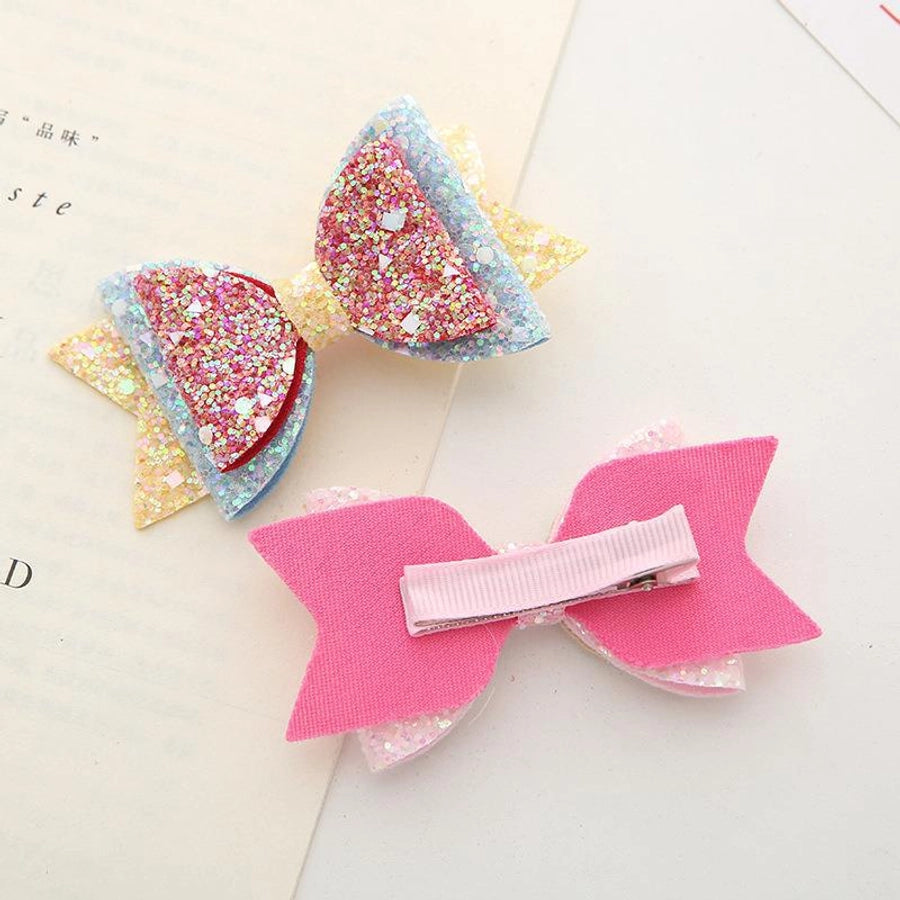 Girl'S IG Style Sweet Bow Knot Sequin Hair Clip