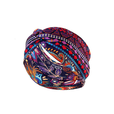 fashion color block flower cloth hair band 1 piece