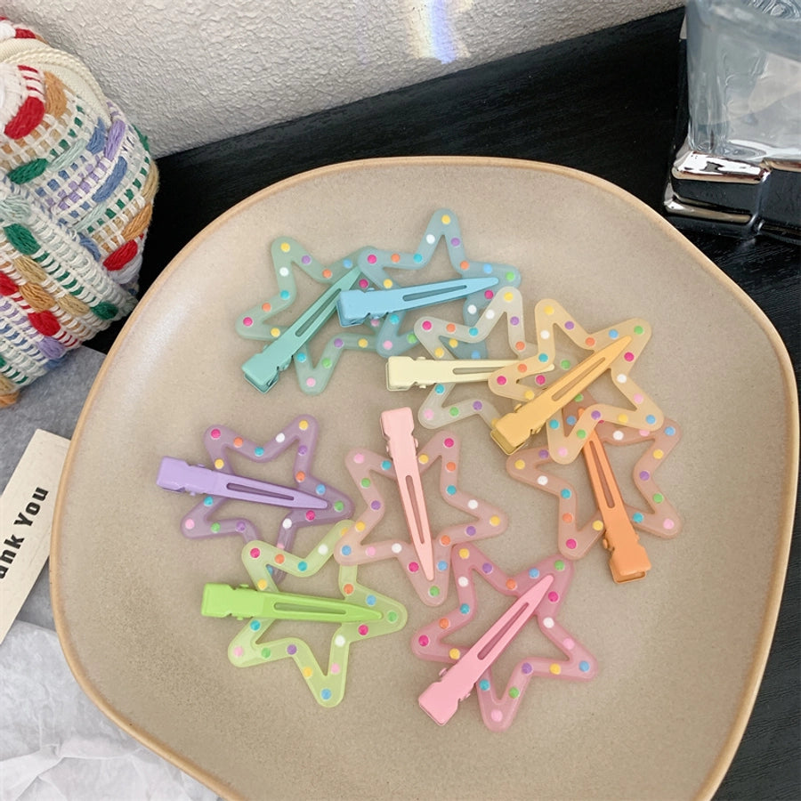 Women's Korean Style Star Resin Hair Clip