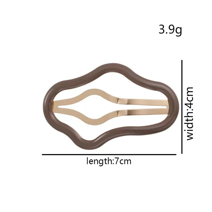 Women's Simple Style Commute Clouds Solid Color Metal Hollow Out Hair Clip