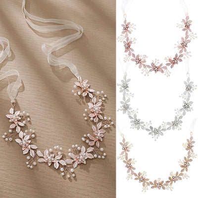 retro flower alloy hair band