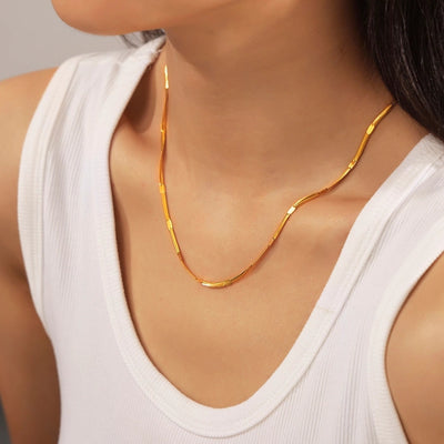 Jewelry Vacation Modern Style Simple Style Solid Color Titanium Steel Necklace