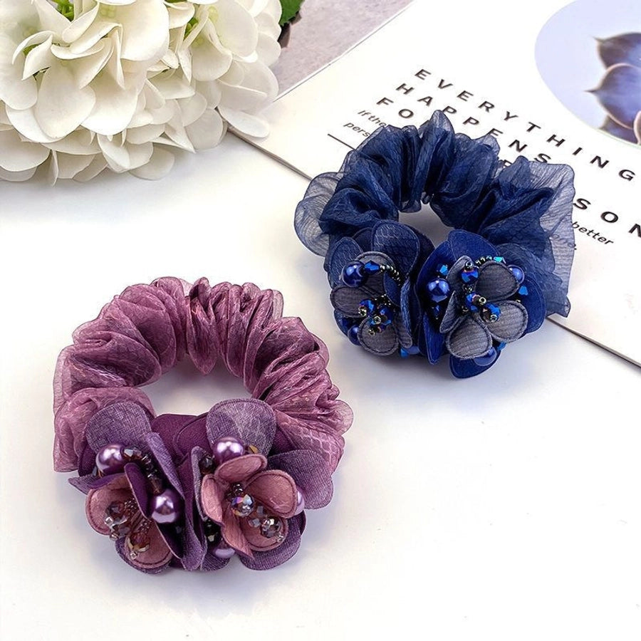 Clearance middle-aged mother's hair flower head rope 35 to 50 years old tie hair tie hair ball hair coil high elasticity