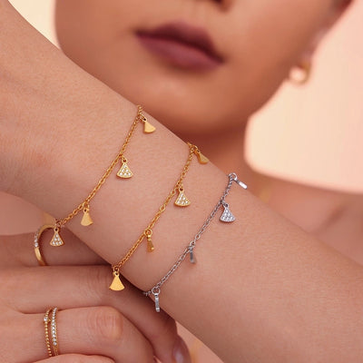 Jewelry Elegant Luxurious Vacation Geometric Titanium Steel 18K Gold Plated Jewelry Set