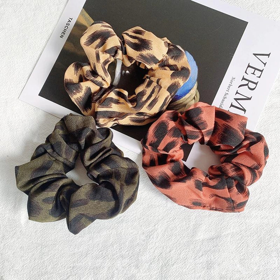 color leopard print hair band chiffon elastic hair rope nhof154782