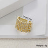 Copper Geometric Solid Color Open Rings
