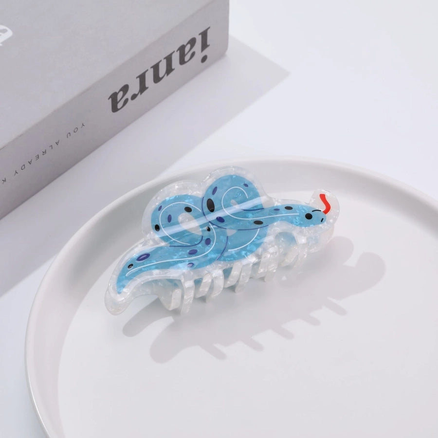 Women's Cute Simple Style Snake Acetic acid sheets Hair Claws