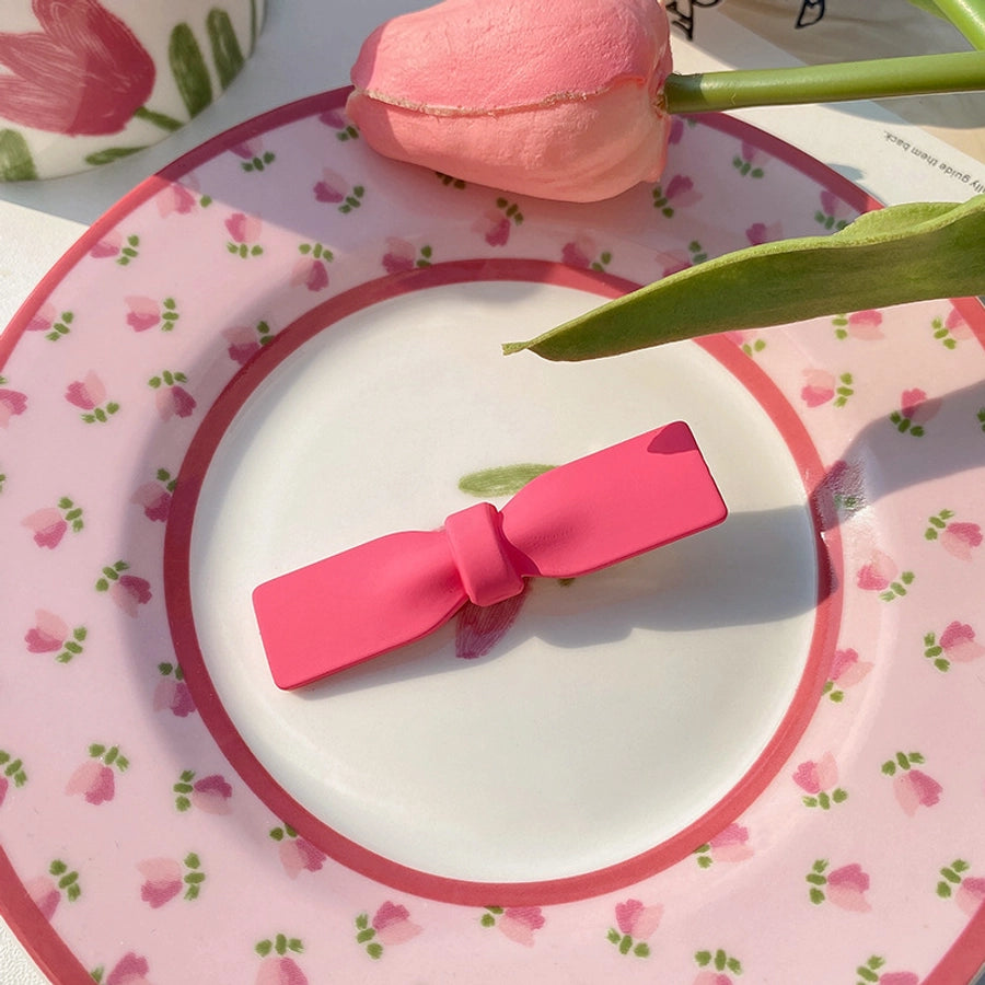 cute heart shape flower resin plating hair clip