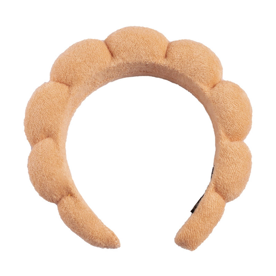 simple style color block towel velvet hair band