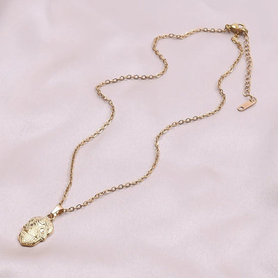Jewelry Casual Hip-Hop Funny Skull 304 Stainless Steel 18K Gold Plated Plating Pendant Necklace