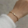 304 Stainless Steel Copper Letter Heart Shape Bracelets