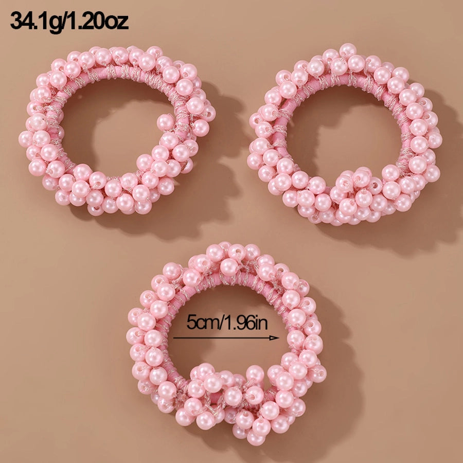 Women's Fairy Style Sweet Simple Style Round Imitation Pearl Beaded Artificial Pearls Hair Tie