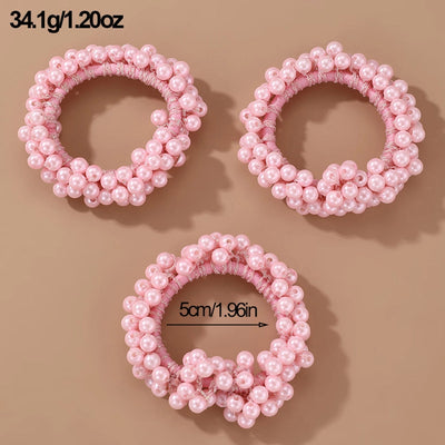 Women's Fairy Style Sweet Simple Style Round Imitation Pearl Beaded Artificial Pearls Hair Tie