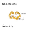 Jewelry Vintage Style Classic Style Geometric 304 Stainless Steel 18K Gold Plated Open Rings