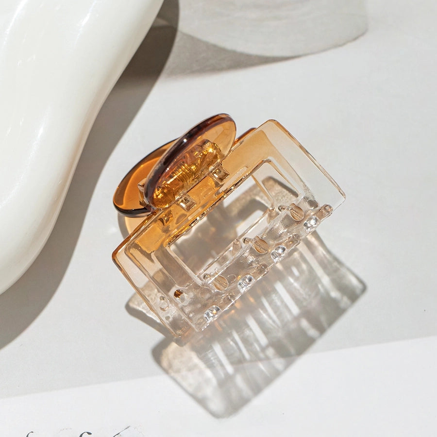 Gradient Small Grab Clip Small Disc Hairpin Environmentally Friendly Acetic Acid Shark Clip Transparent Oval Hair Grab Children's Clip