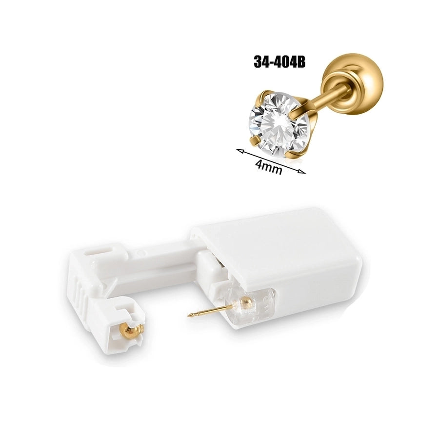 1 Piece Hawaiian Tropical Round Flower Butterfly Inlay 316 Stainless Steel  Zircon 24K Gold Plated Cartilage earrings