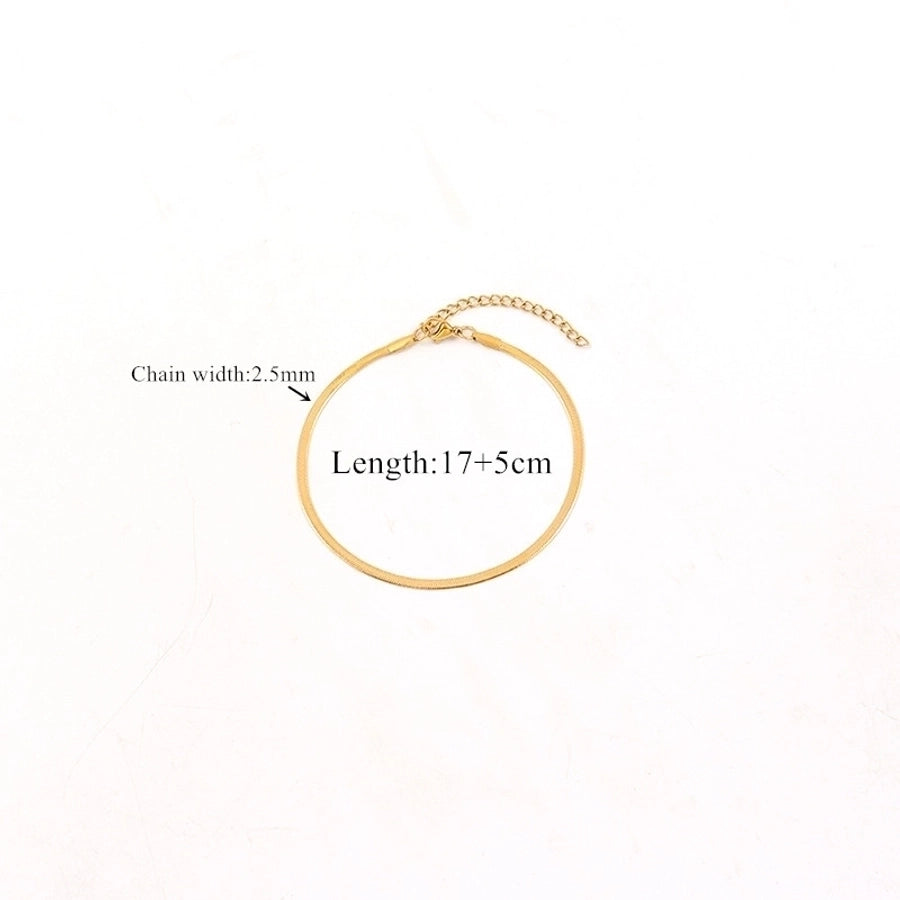 Elegant Simple Style Classic Style Chains Print 201 Stainless Steel Bracelets In Bulk