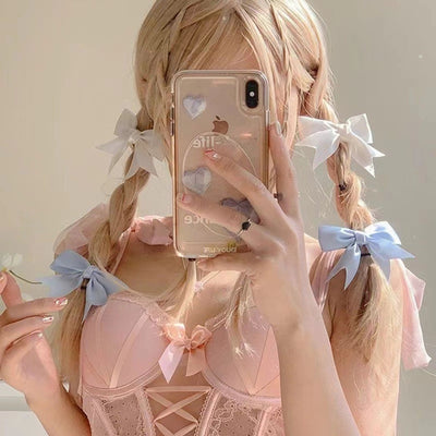 Knock Sweet Bow Hair Clip New Internet Celebrant Broken Hair Clip Bangs Clip Side Clip Cute Small Clip Headwear