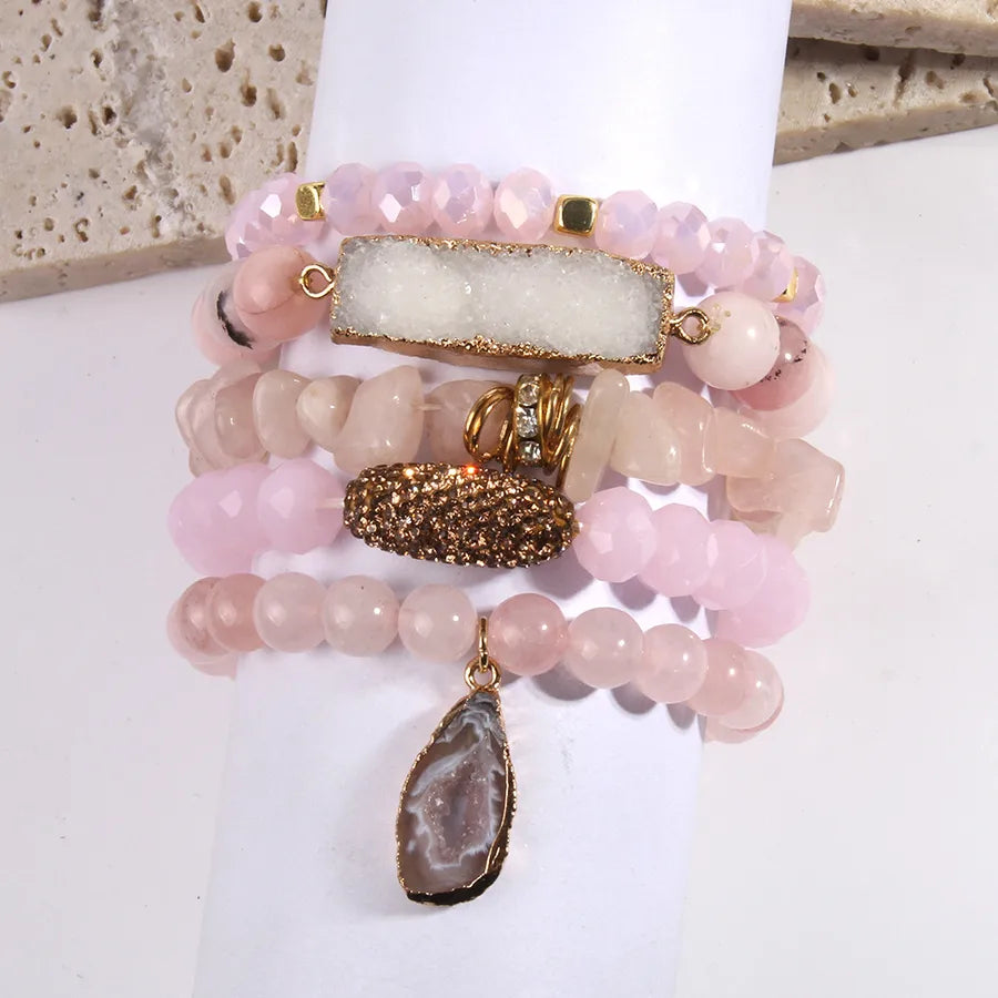 Vacation Geometric natural stone Beaded Chain Bracelets In Bulk