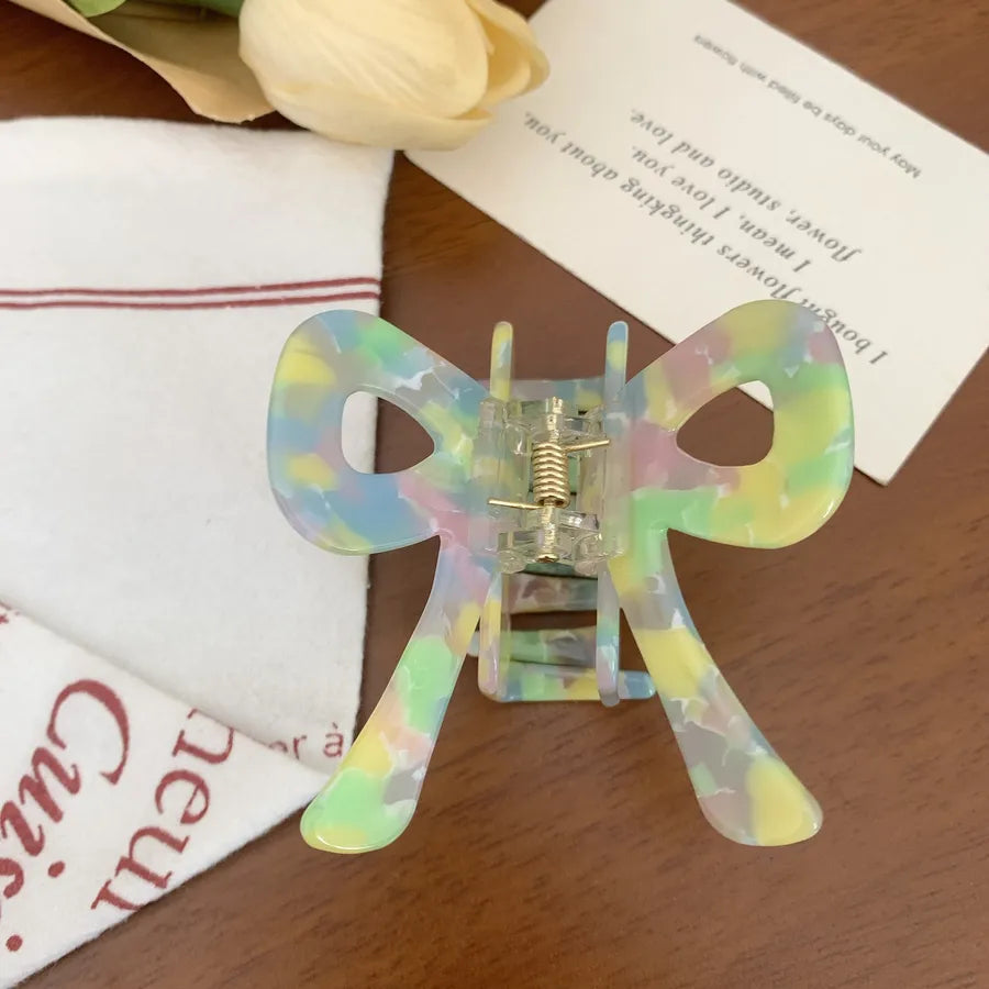 Women's Sweet Korean Style Animal Butterfly Acetic acid sheets Handmade Bowknot Hair Claws