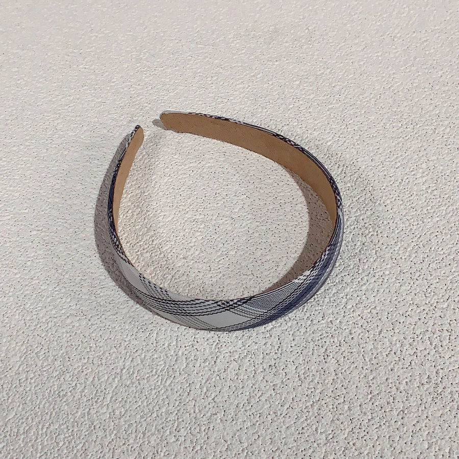 simple style plaid cloth hair band 1 piece