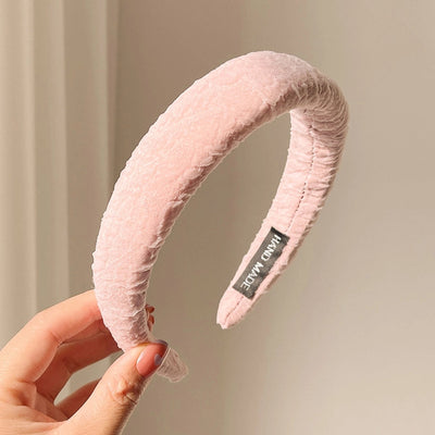 fashion solid color cloth handmade hair band 1 piece