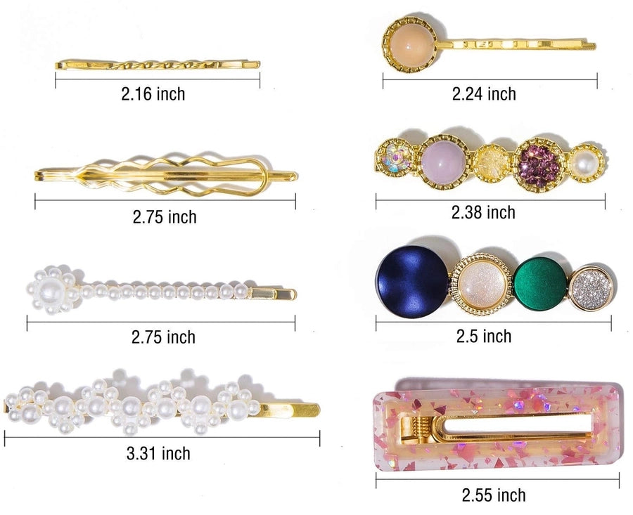 Hair Accessories Acetic Acid Side Clip Marble Effect Hairpin Pearl Candy Color Fashion Hairpin Combination Set