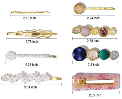 Hair Accessories Acetic Acid Side Clip Marble Effect Hairpin Pearl Candy Color Fashion Hairpin Combination Set