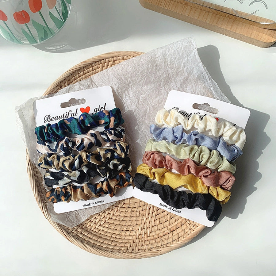 korean  color satin hair rope suit wild hair  scrunchies  ponytail head rope large intestine ring