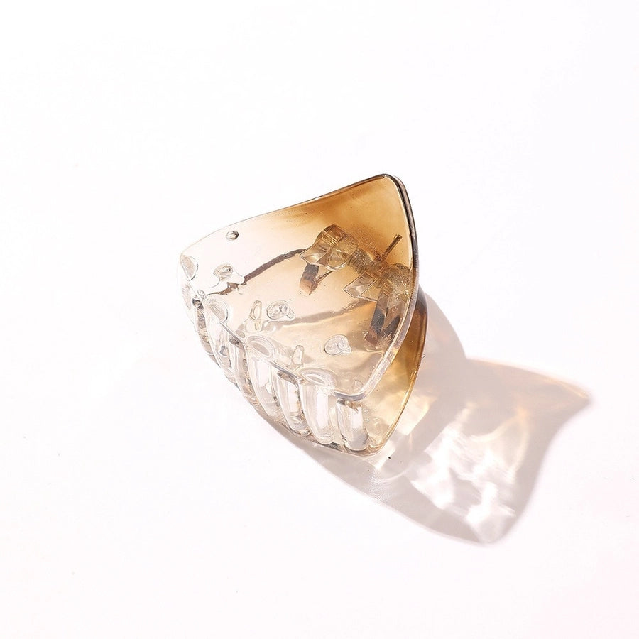 Gradient Small Grab Clip Small Disc Hairpin Environmentally Friendly Acetic Acid Shark Clip Transparent Oval Hair Grab Children's Clip