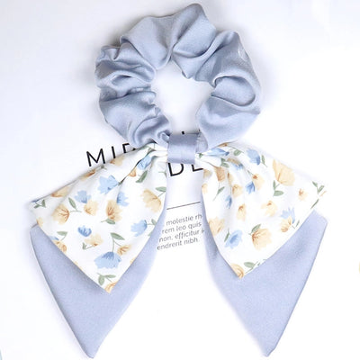 Women's Casual Sweet Flower Cloth Pearl Hair Tie