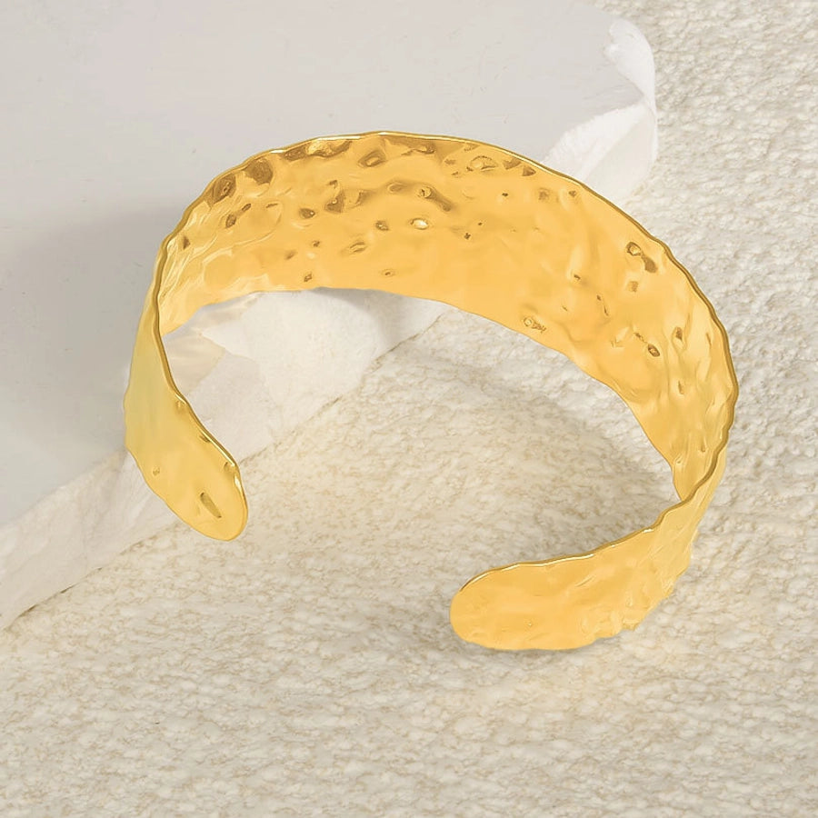 304 Stainless Steel Cross-Border European and American Bracelet 18K Gold Adjustable Bracelet Light Luxury Design Sense Opening Bracelet in Stock