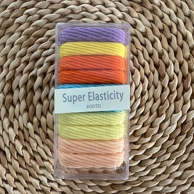 Women's Fairy Style Preppy Style Sweet Solid Color Cloth Printing and Dyeing Hair Tie