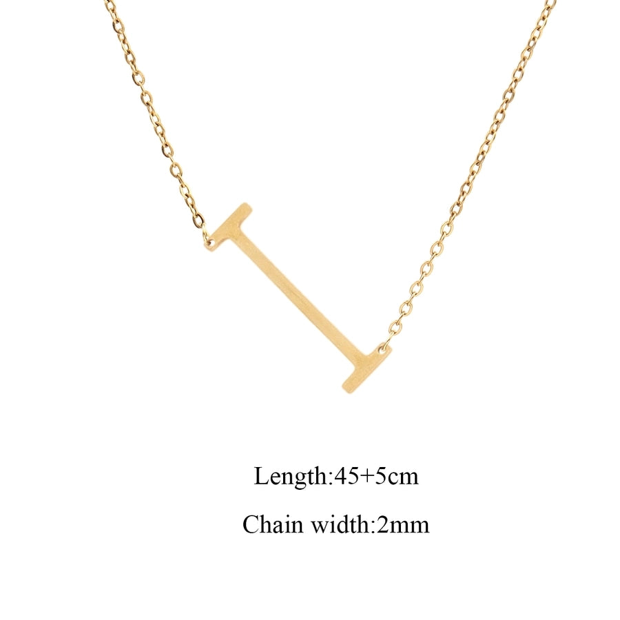 Jewelry Elegant Simple Style Classic Style Letter 201 Stainless Steel 304 Stainless Steel Pendant Necklace