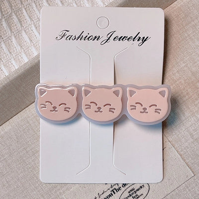 Women's Cartoon Style Cat Acetic acid sheets Hair Clip