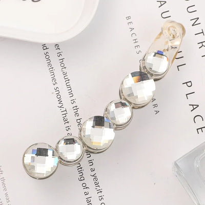 simple style geometric plastic artificial pearls hair clip