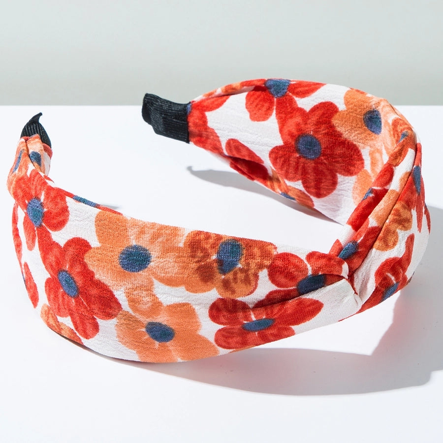 Women's Simple Style Classic Style Flower Alloy Cloth Printing Hair Band