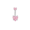 1 Piece 1 Set 1 Pair Belly Rings Simple Style Solid Color 304 Stainless Steel Inlay Rhinestones Belly Rings