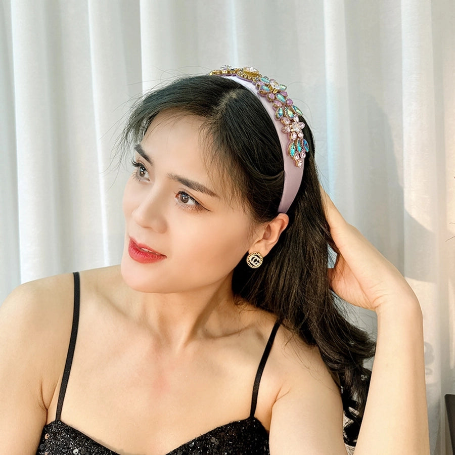 fashion geometric cloth handmade rhinestone hair band 1 piece