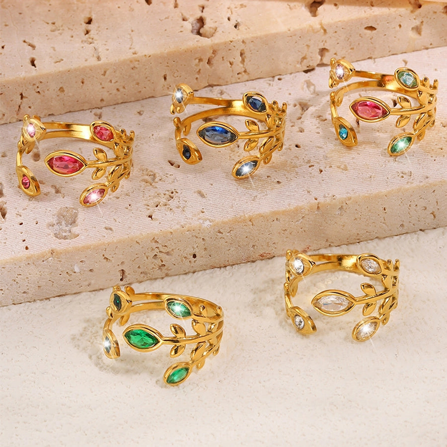 Jewelry Elegant Simple Style Classic Style Geometric 304 Stainless Steel Open Rings