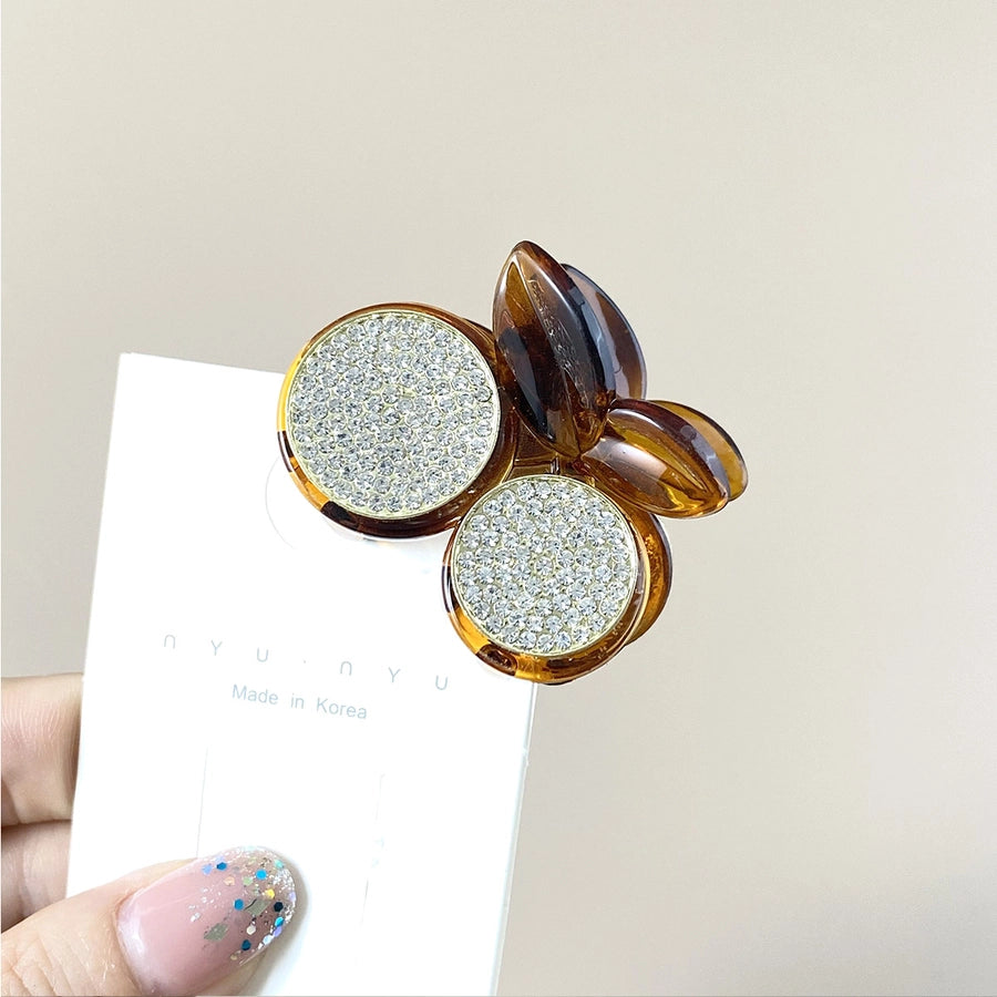 Women's Elegant Sweet Cherry Plastic Inlay Rhinestones Hair Claws