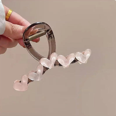 Online celebrity Korean style gradient love back head temperament female hairpin summer simple sweet  shark clip grip