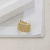 Copper Geometric Solid Color Open Rings