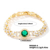 Copper K Gold Plated Inlay Water Droplets Zircon Bracelets