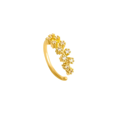 1 Piece Nose Rings & Studs Simple Style Geometric Heart Shape Alloy Plating Inlay Rhinestones Nose Rings & Studs