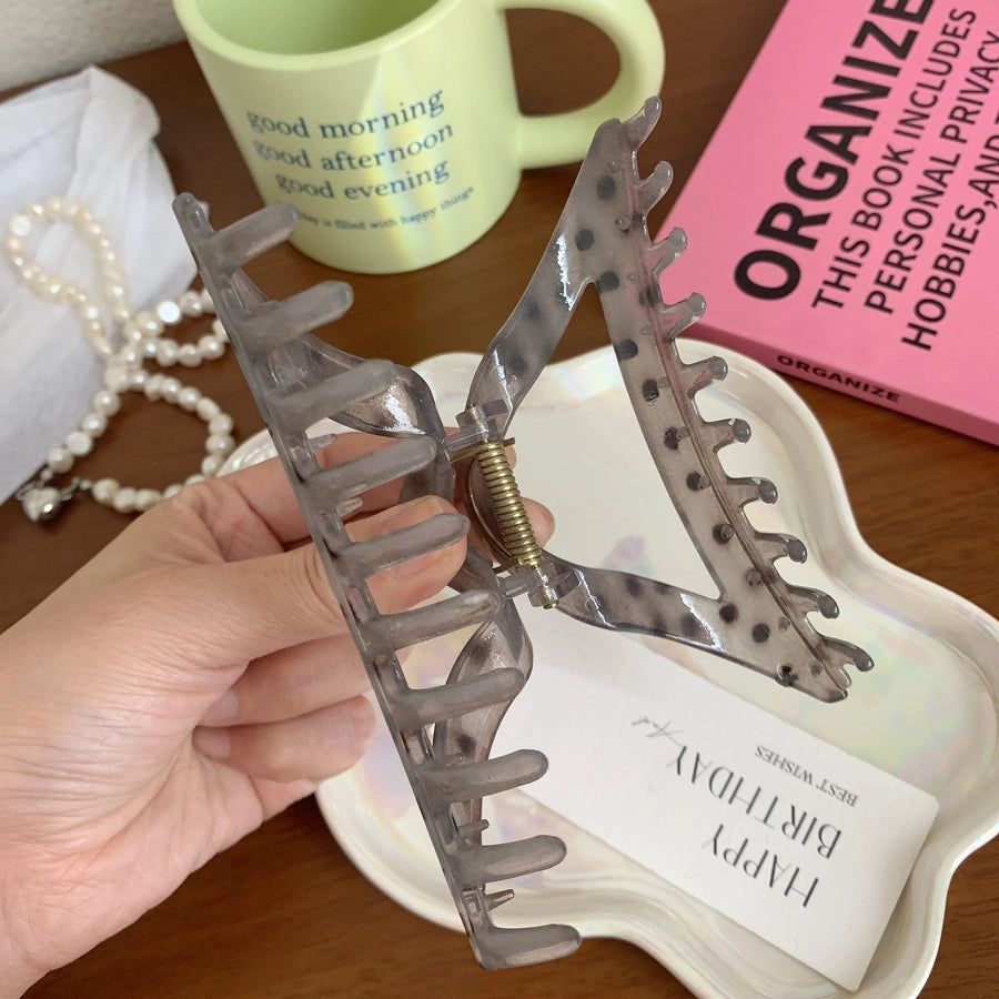 Women's Casual Simple Style Polka Dots Plastic Hollow Out Hair Claws