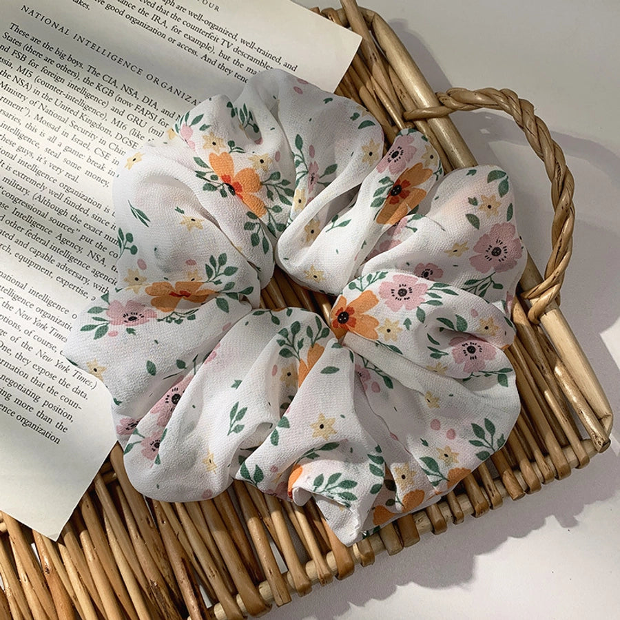 korean style cute flower fabric solid color head rope
