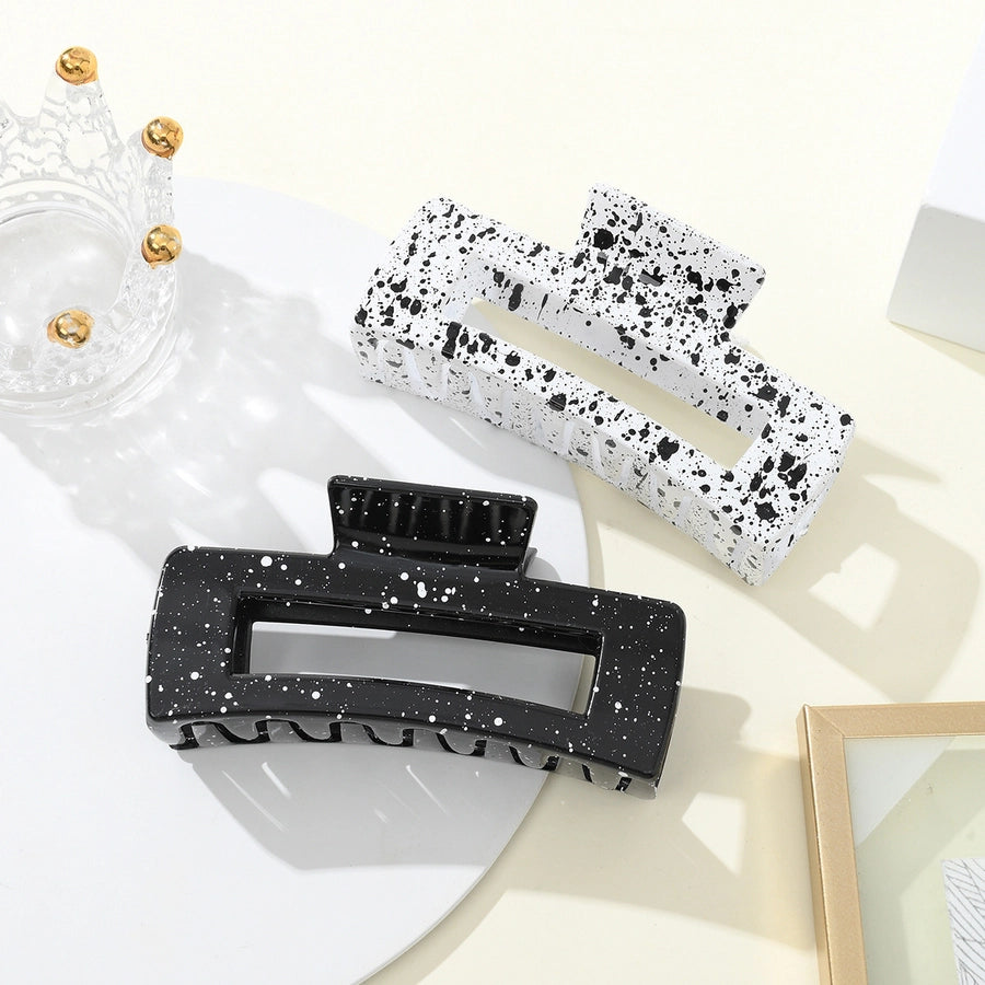 women's simple style color block plastic stoving varnish hair claws