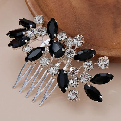 Women's Simple Style Classic Style Color Block Copper Inlay Rhinestones Insert comb