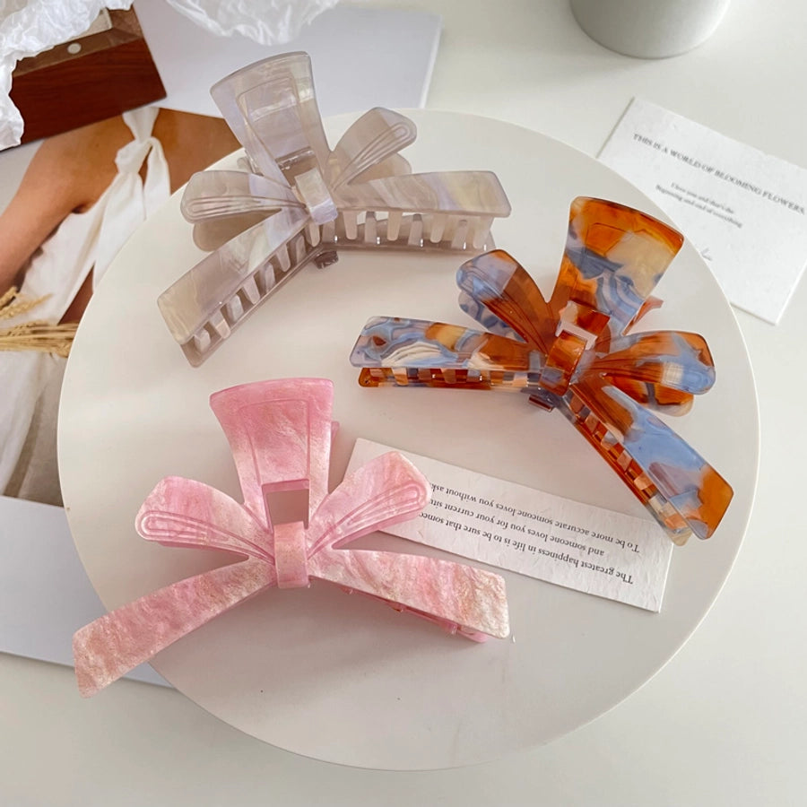 Women's Simple Style Artistic Bow Knot Acetic acid sheets Hair Claws